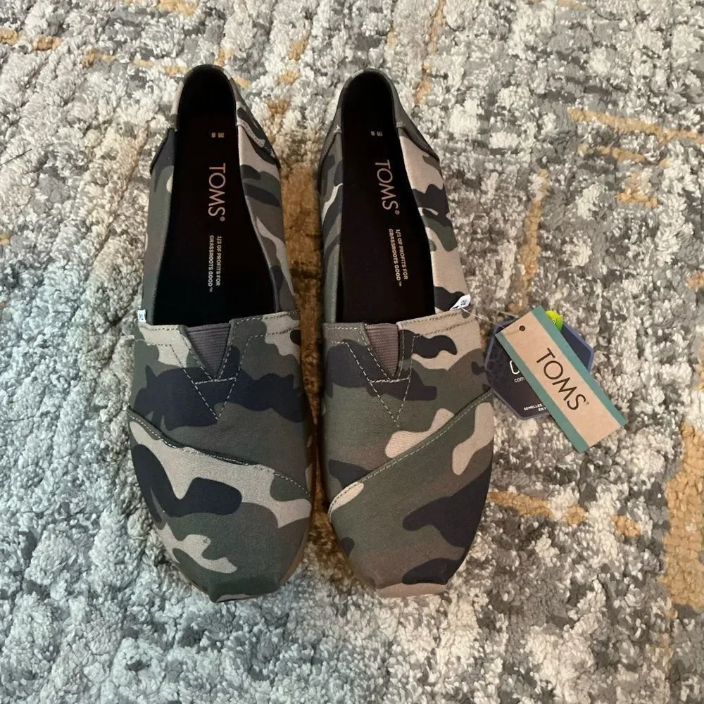 MEN’S TOMS ALPARGATA ESPADRILLES! NWT! SIZE 8